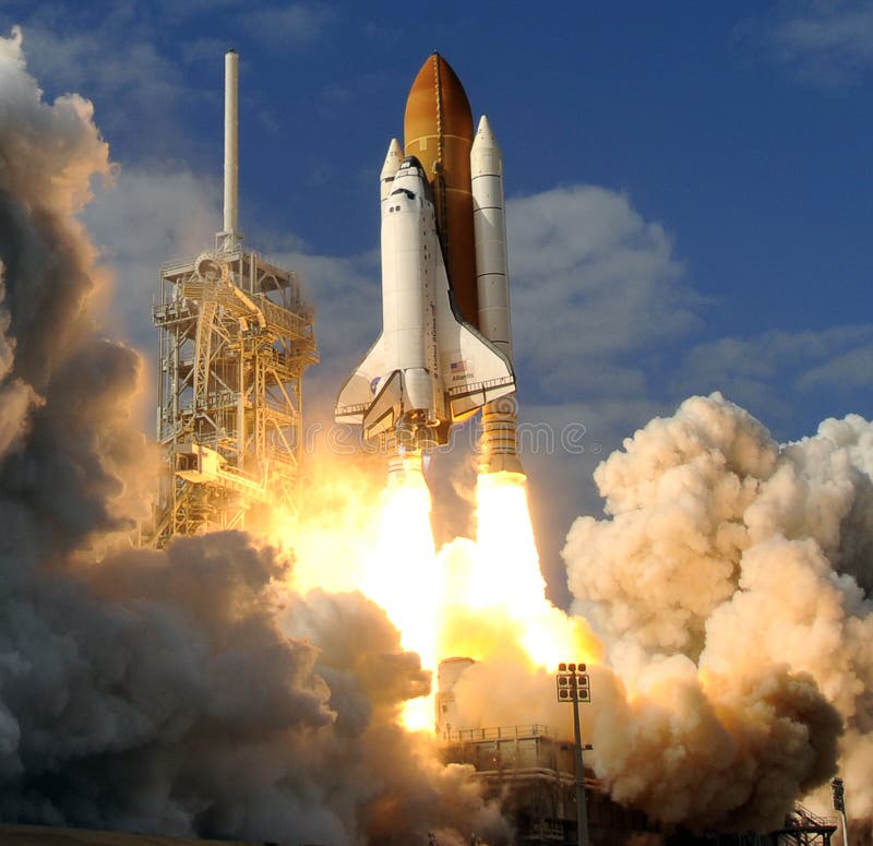 Space shuttle liftoff