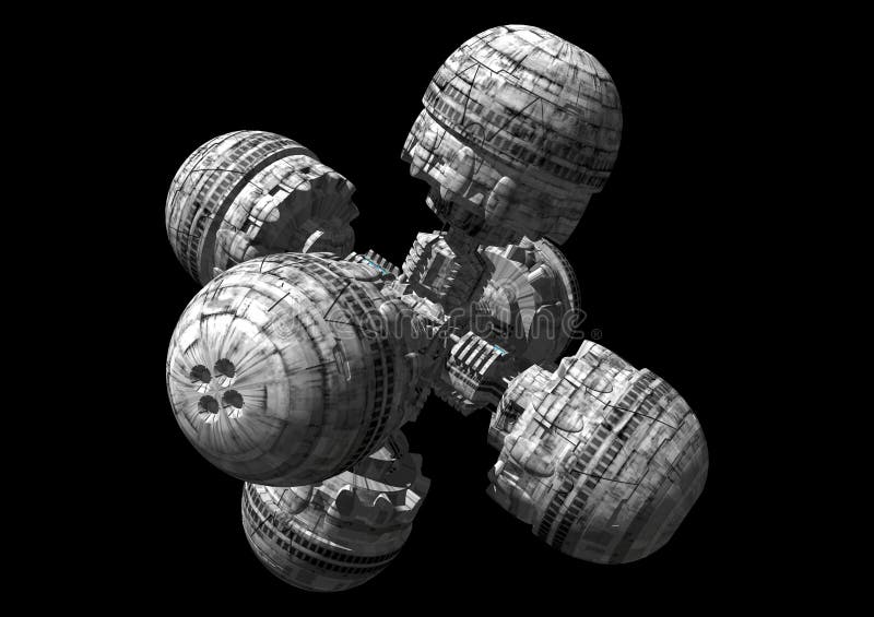 Space station vector illustration