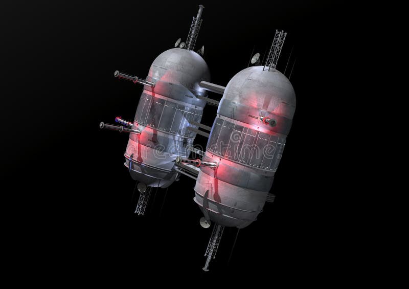 Space station vector illustration