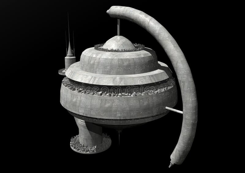 Space station stock illustration