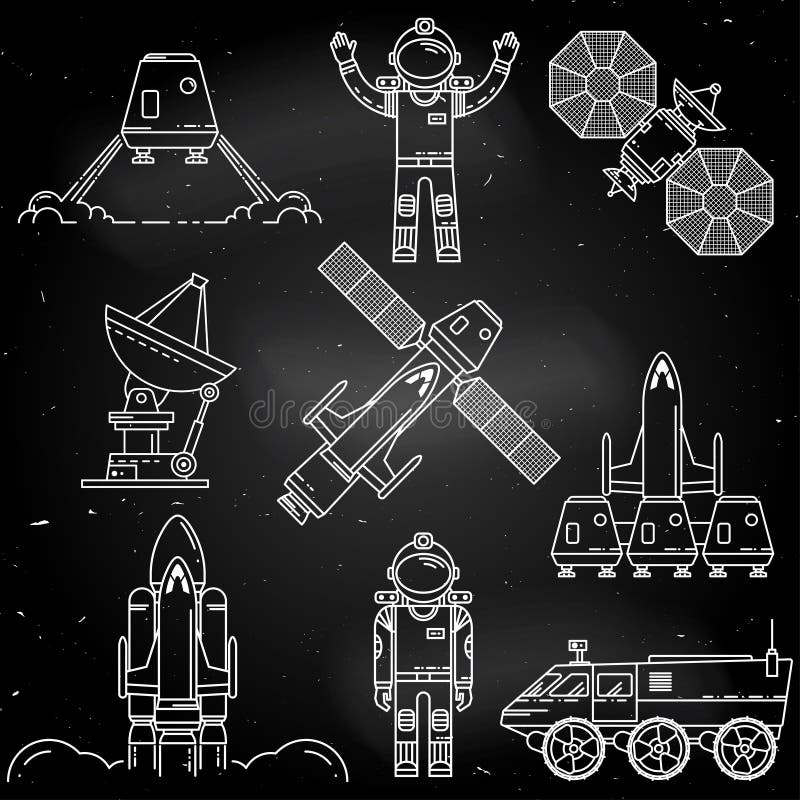 Space thin line icon. royalty free illustration Space thin line icon. royalty free illustration