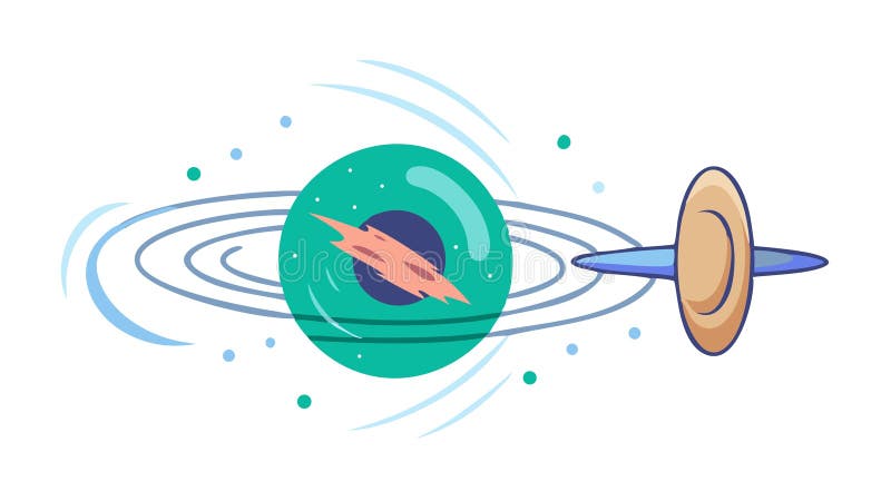 Space Time Warp. Cosmic Phenomena and Interdimensional Travel Concept, vector design Generative AI stock illustration