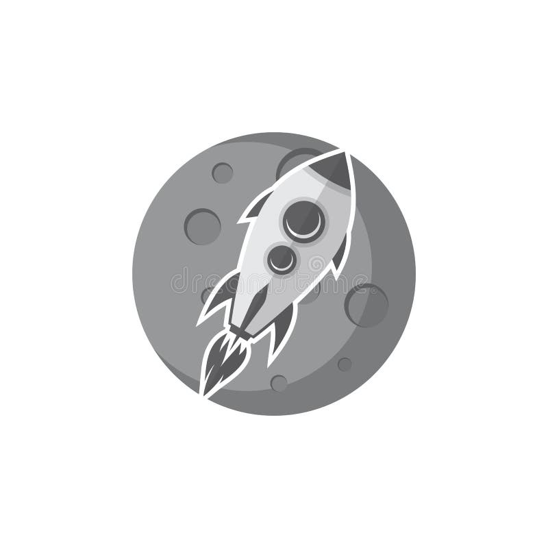 Space travel rocket ship science vector art. Logo, solar.