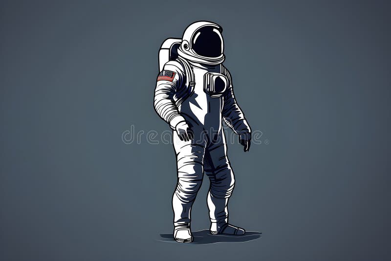 Spaceman spacesuit royalty graphite astronaut spaceman vector illustration