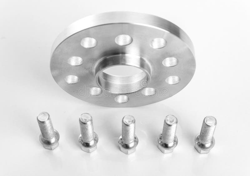 Spacers To Increase the Wheelbase of the Car on a Light Background. Stock Image Image of