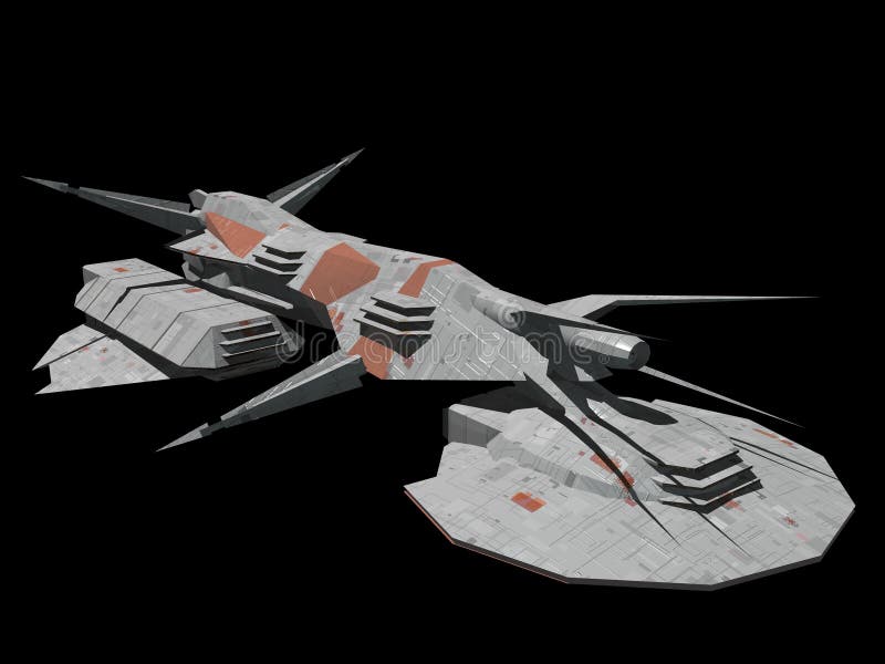 Spaceship royalty free illustration