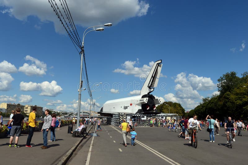 Spaceship Buran in the Park of rest named after Gorky in Moscow.