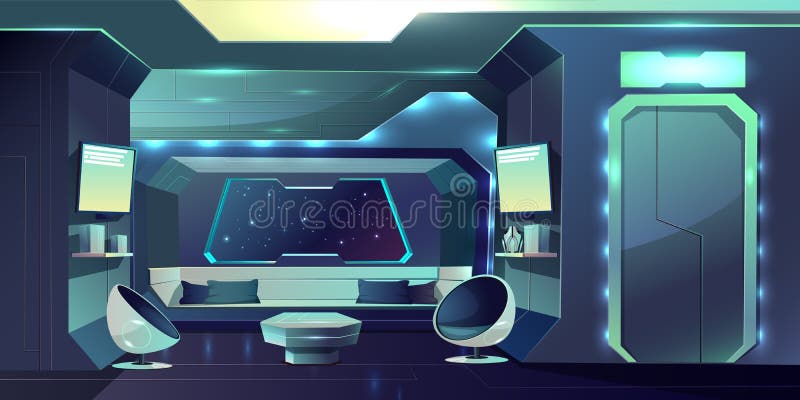 Интерьер космического корабля вектор
