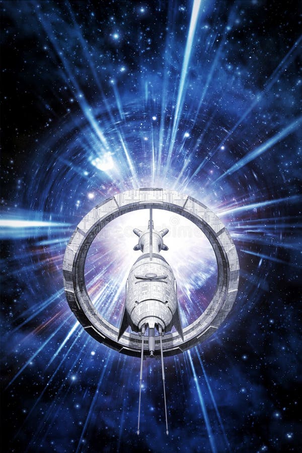 Spaceship warp speed vector illustration Spaceship warp speed vector illustration