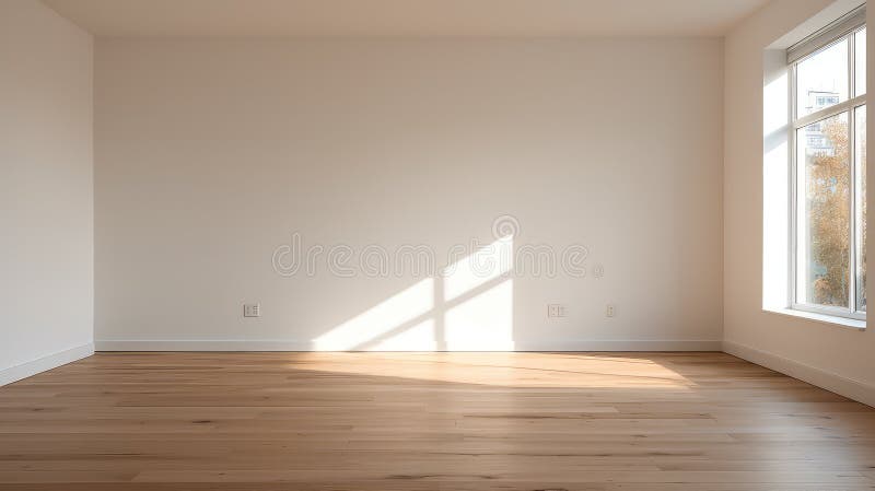 Spacious bedroom empty walls royalty free illustration