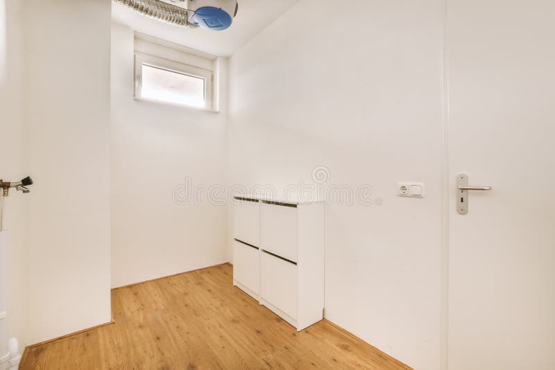 Spacious bright empty room in white tones royalty free stock photos