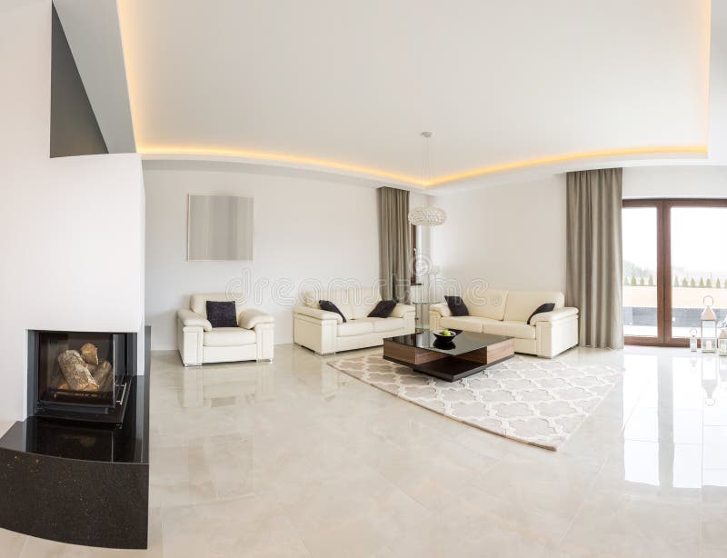 Spacious bright room royalty free stock images