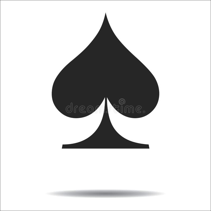 Spades. Card Suit Icon Vector, Playing Cards Symbols Vector Stock