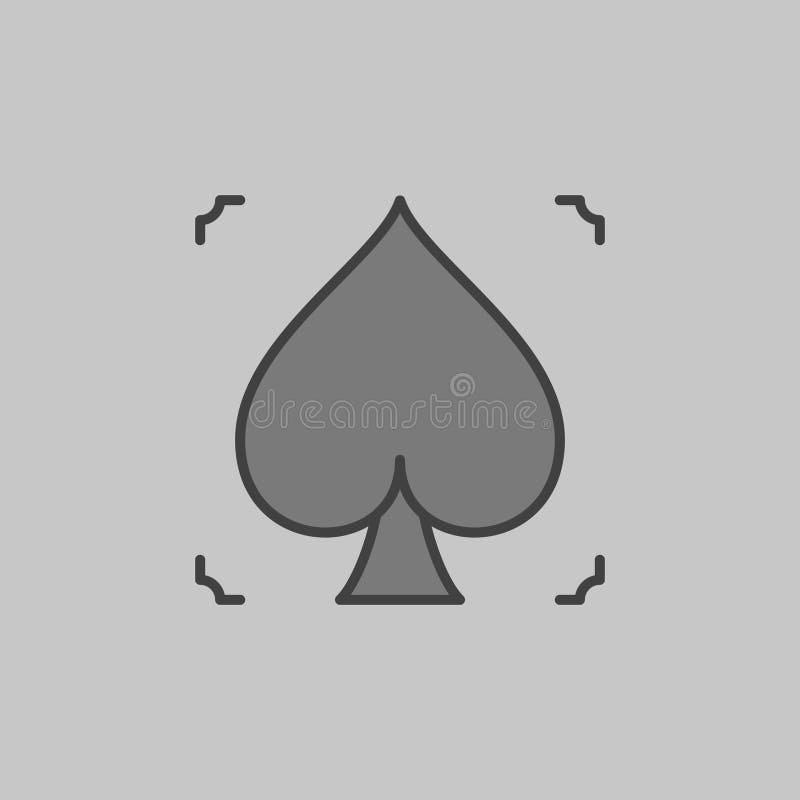 Spades Playing Card Suit vector concept simple colored icon vector illustration