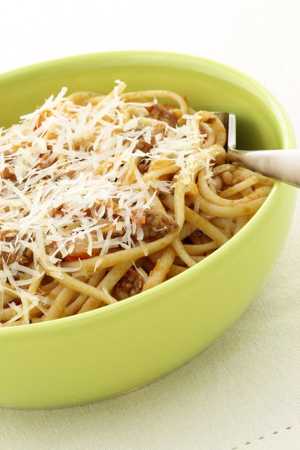 Spaghetti Bolognese stock photo. Image of olive, noodle 24784376