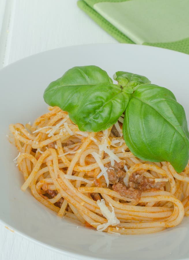 Spaghetti Bolognese stock image. Image of macro, lunch 40734869