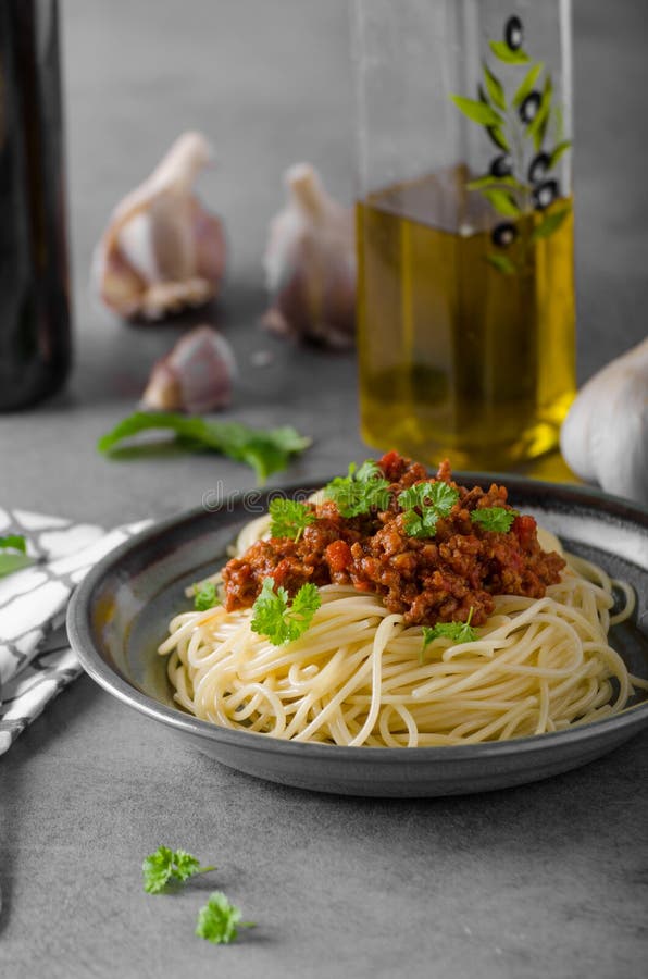 Spaghetti Bolognese Homemade Stock Photo Image of homemade