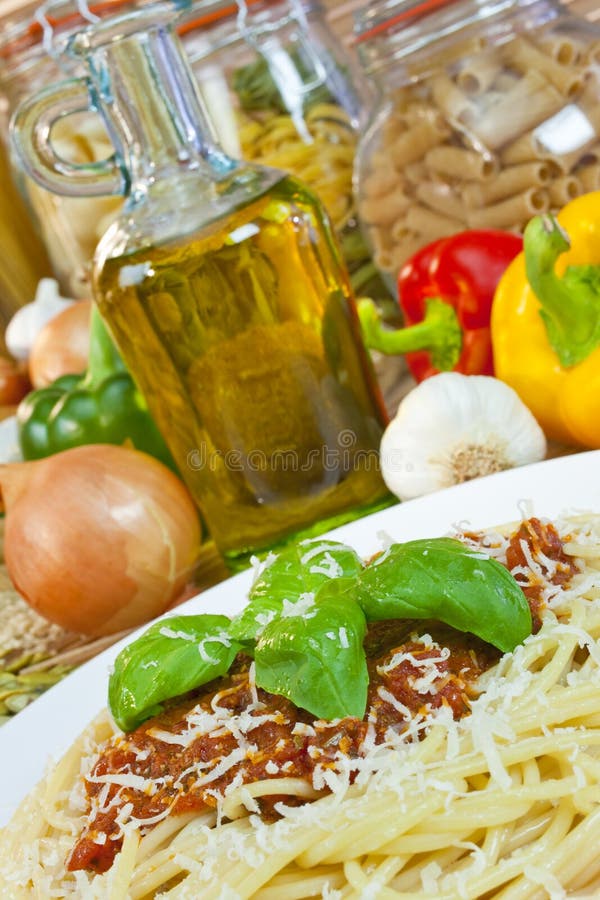 Spaghetti Bolognese, Olive Oil, Pasta, Ingredients