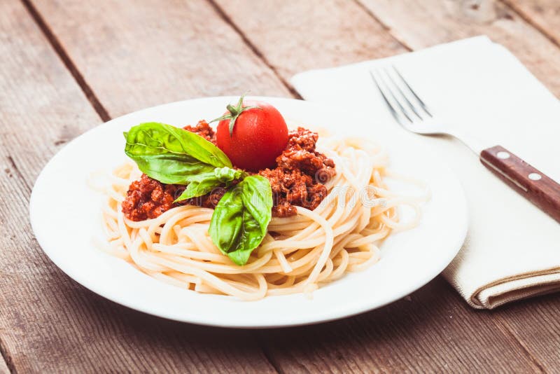 Spaghetti bolognese stock photo. Image of anchovies, elegant 29808954