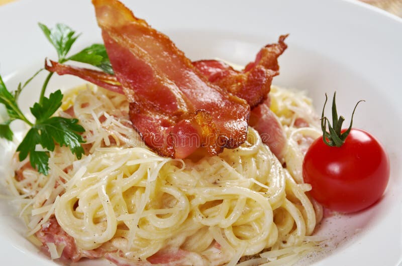 Spaghetti carbonara stock photo. Image of sheep, gourmet 33760692