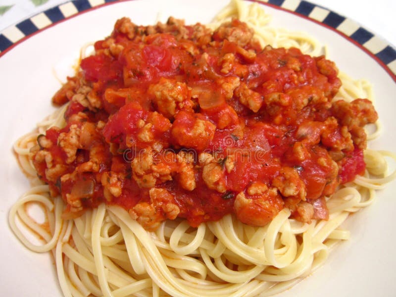 Spaghetti Chicken Bolognese Stock Image Image of pasta, ground 22257107