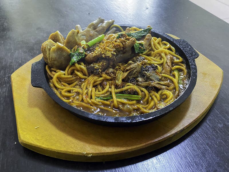 Spaghetti di gallina selvatica : vetrino ricco in salsa scura illustrazione di stock