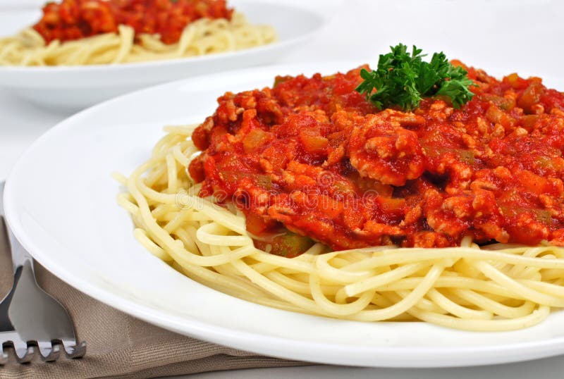 Spaghetti and meat sauce