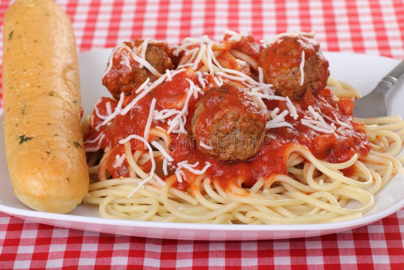Spaghetti And Meatball Dinner Stock Photography Image 16001662