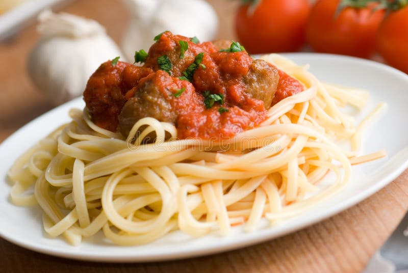 Spaghetti with meatballs