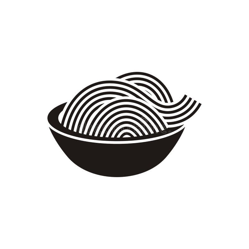 Spaghetti or noodle icon royalty free illustration