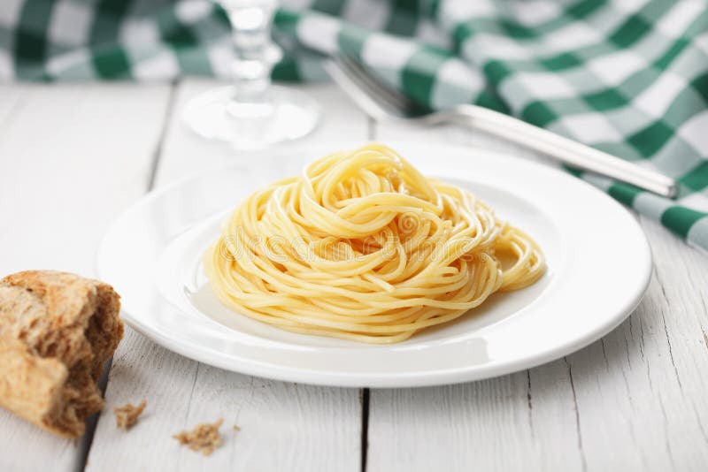 Spaghetti Pasta in Italian Restaurant Stock Image Image of drink, cheese 30631129
