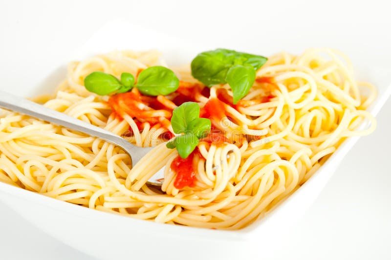 Spaghetti with tomato sauce