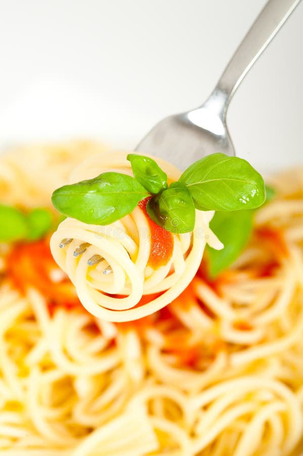 Spaghetti with tomato sauce