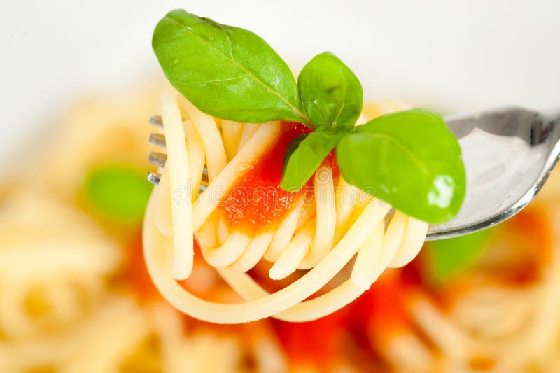 Spaghetti with tomato sauce