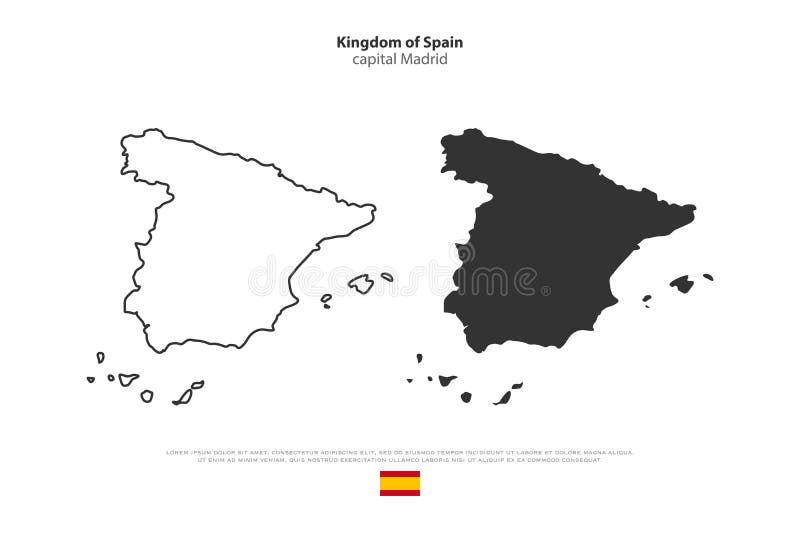 Portugal e Espanha. mapa . Ilustração por ©Tatiana53 #46564647