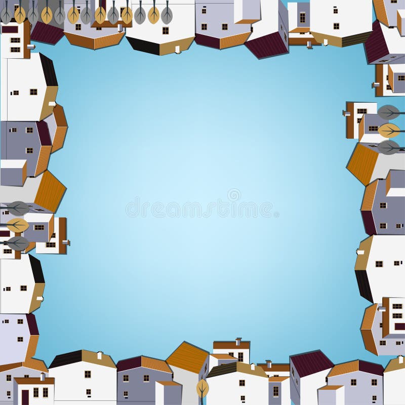 Vector illustration of abstract town landscape image. Vector illustration of abstract town landscape image