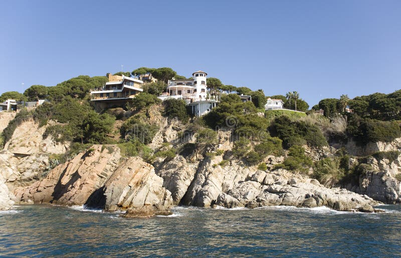 Spain, Costa Brava. Home on the rock.