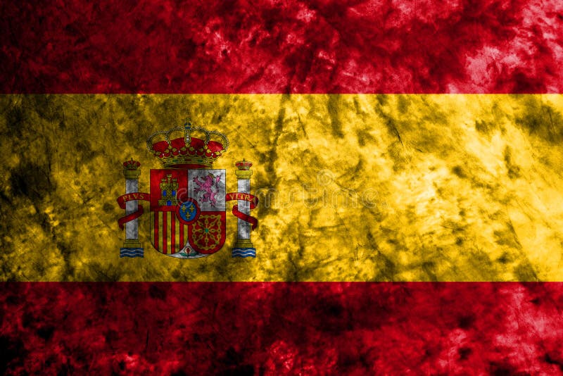 Spain grunge flag on old dirty wall stock illustration Spain grunge flag on old dirty wall stock illustration