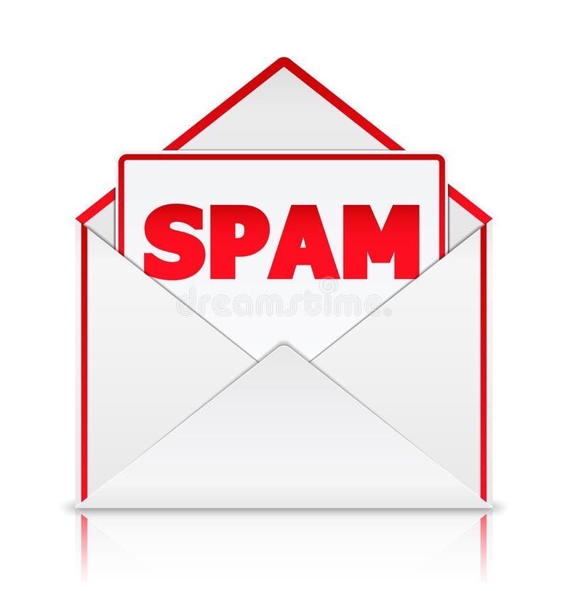 Spam stock vector. Illustration of folder, concept, white - 29576276
