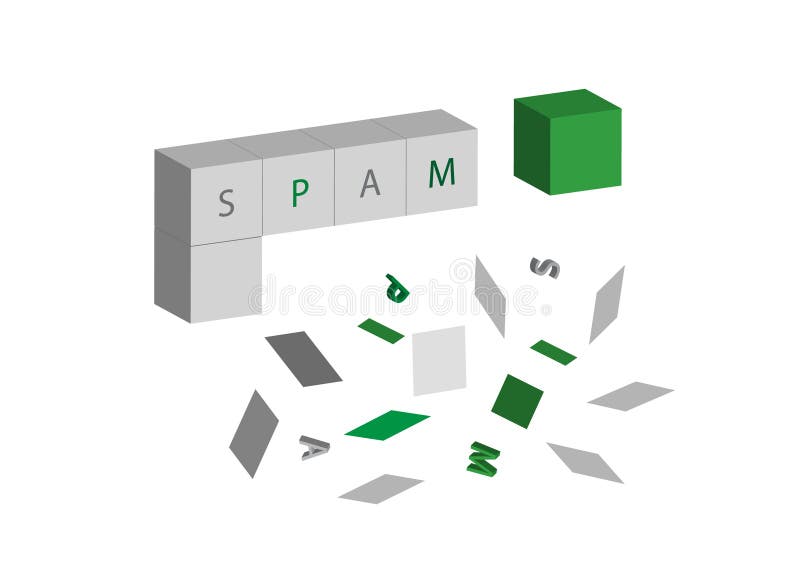 Spam ilustración del vector. Ilustración de fondo, sitio - 46417829