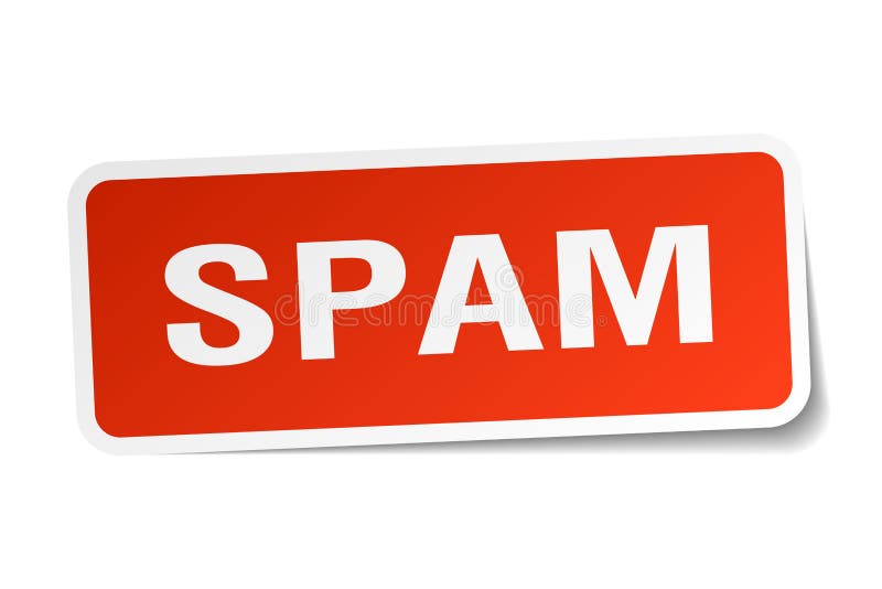 Spam sticker stock vector. Illustration of white, sticker 120298570