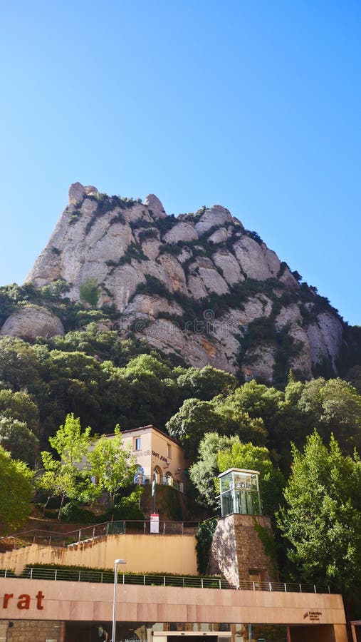 Spanien, Barcelona, Santa Maria de Montserrat' Â ÂÂ Abbey stockfotografie Spanien, Barcelona, Santa Maria de Montserrat' Â ÂÂ Abbey stockfotografie