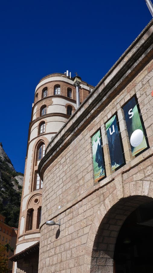 Spanien, Barcelona, Santa Maria de Montserrat' Â ÂÂ Abbey stockfotos Spanien, Barcelona, Santa Maria de Montserrat' Â ÂÂ Abbey stockfotos