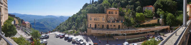 Spanien, Barcelona, Santa Maria de Montserrat'Ž Abbey lizenzfreies stockbild Spanien, Barcelona, Santa Maria de Montserrat'Ž Abbey lizenzfreies stockbild
