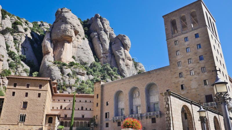 Spanien, Barcelona, Santa Maria de Montserrat'Ž Abbey lizenzfreie stockfotos Spanien, Barcelona, Santa Maria de Montserrat'Ž Abbey lizenzfreie stockfotos