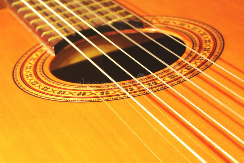 Spanische Gitarre stockfoto. Bild von spielen, sechs, zeichenketten