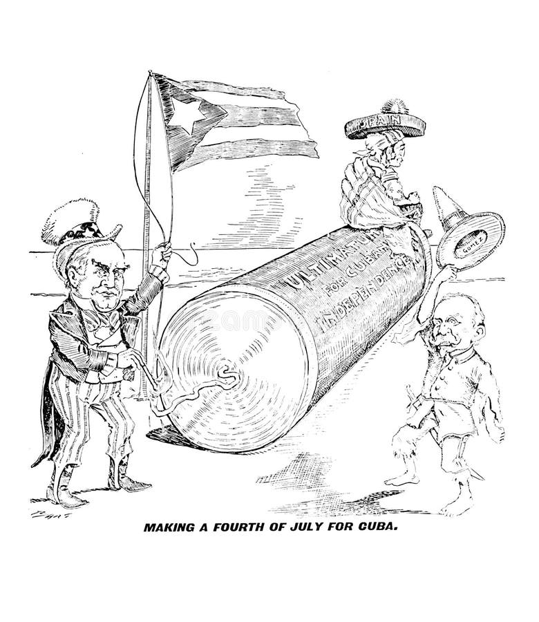 Spanish-American War. Illustration on Spanish-American War. Vintage engraving on a Spanish-American War theme. Old illustration. Old image stock photo Spanish-American War. Illustration on Spanish-American War. Vintage engraving on a Spanish-American War theme. Old illustration. Old image stock photo