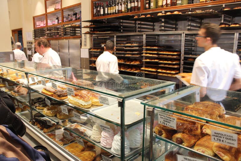 A Spanish Bakery in Madrid editorial stock image. Image of chocolate