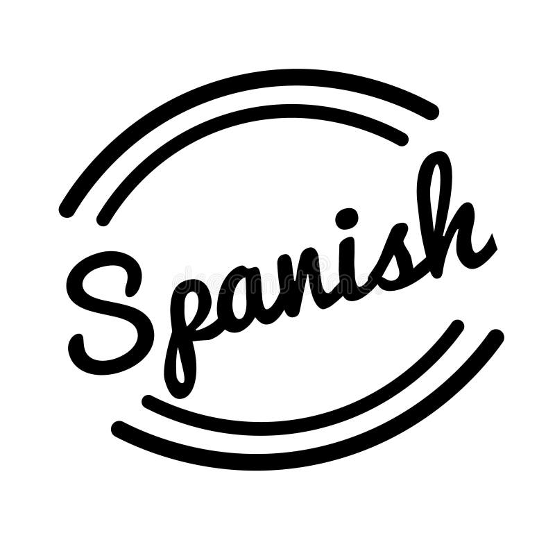 Spanish black stamp stock vector. Illustration of spanish - 142305747