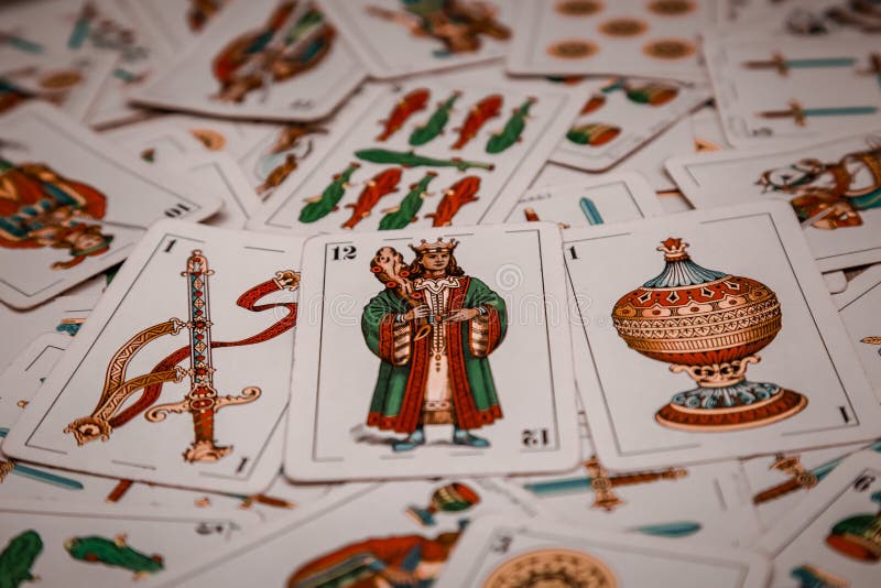 Spanish cards deck scatter editorial photo. Image of spain 200022166